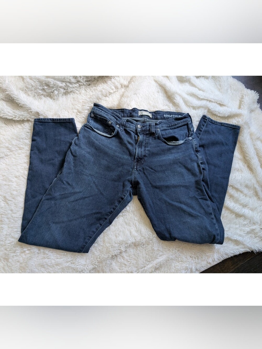 Madewell Athletic Slim Dark Wash Denim Jeans Men's Size 35 x 32